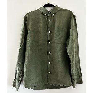Everlane Men’s L Standard Fit Linen Long Sleeve Shirt